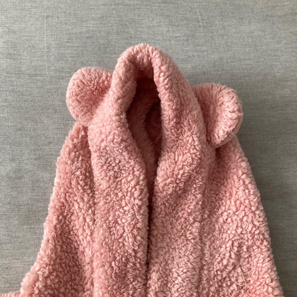 Teddy Soft Pink Hoodie with Teddy Ears. - Picture 7 of 9